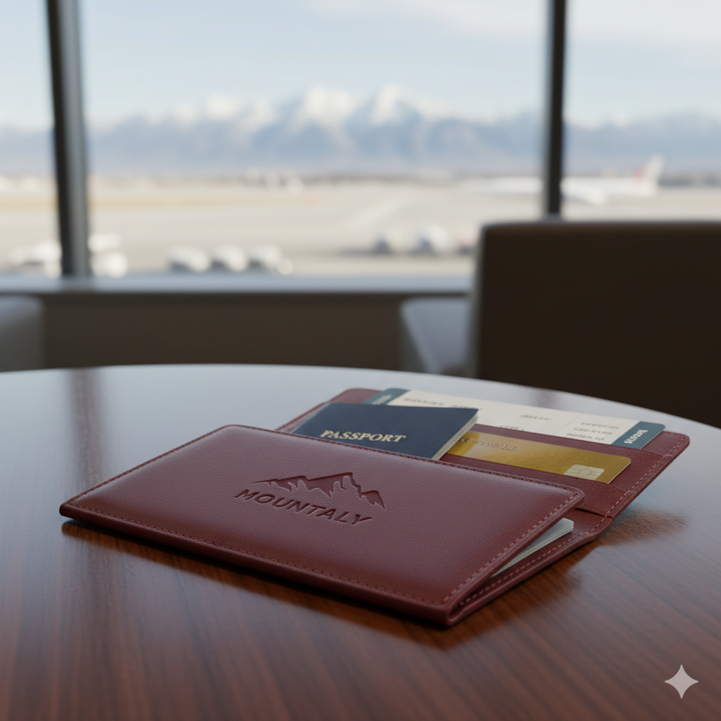 Travel set executivo em couro MOUNTALY
